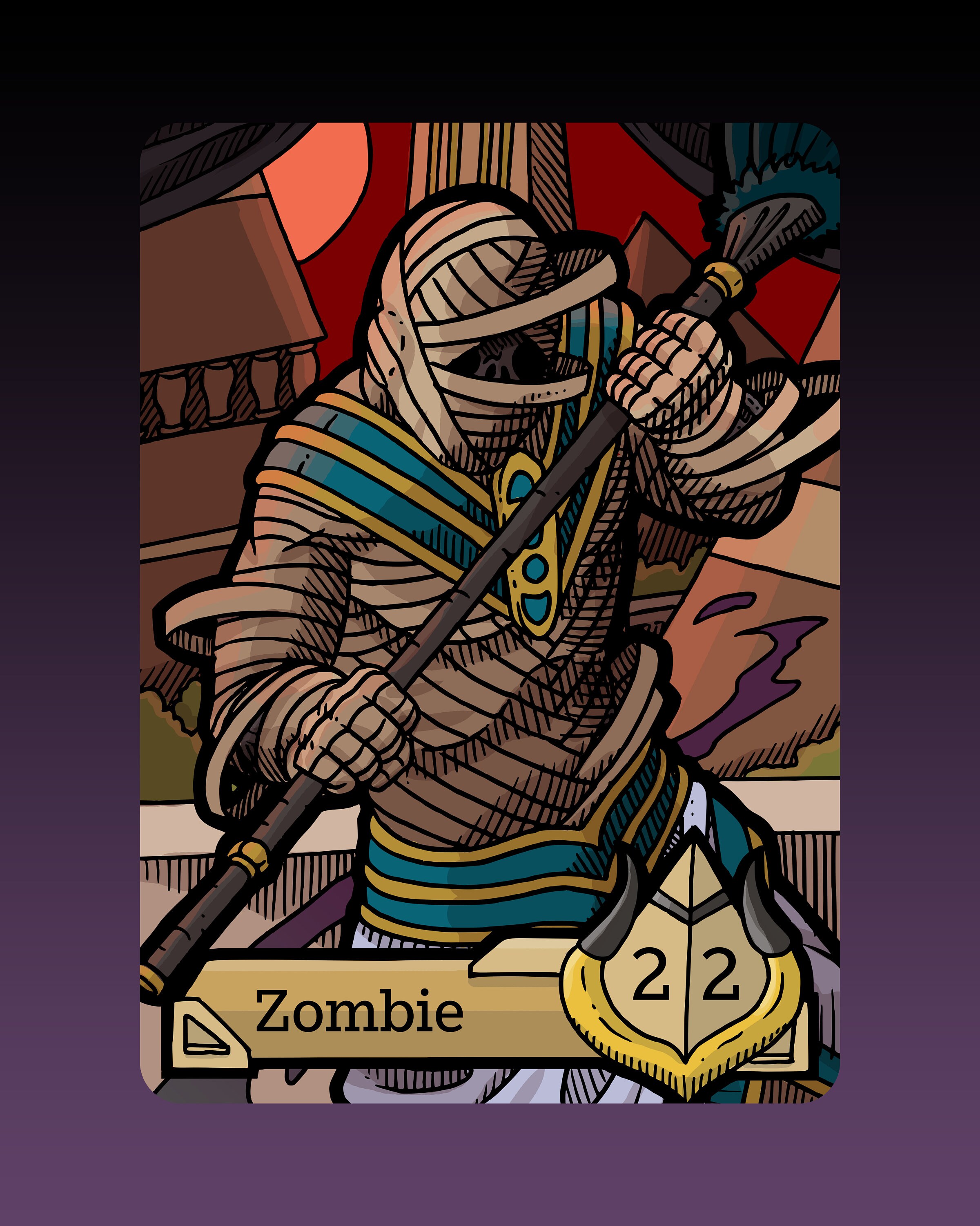 Zombie Token Custom MTG Magic the Gathering Fantasy Board Etsy