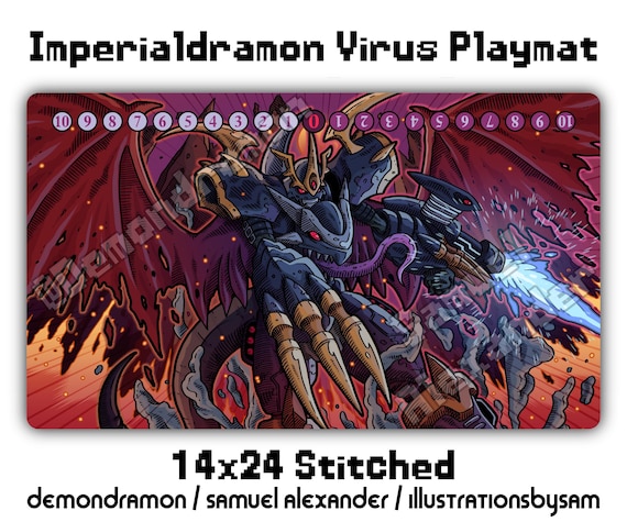 Imperialdramon Playmat - 14x24 Digimon Card Game DCG Stitched Edges Red  Purple Dragon's Roar Liberator Veemon Wormmon Dinobeemon Paildramon - Etsy