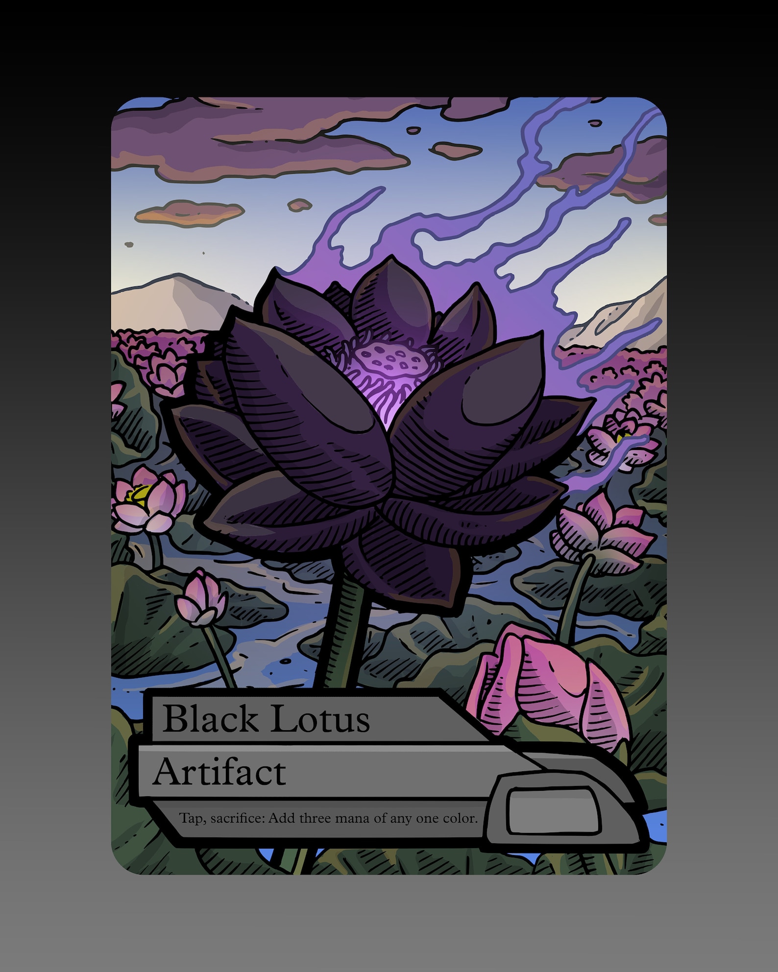 Black Lotus Copy Token Custom Altered MTG Magic the Etsy