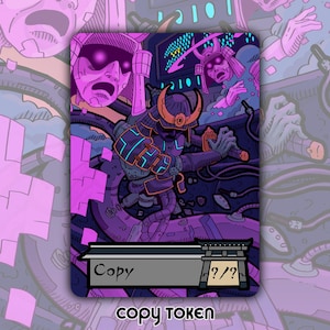 Copia token - Set di carte da gioco da tavolo MTG Magic the Gathering Fantasy personalizzato modificato da collezione Kamigawa Neon DnD Tamiyo