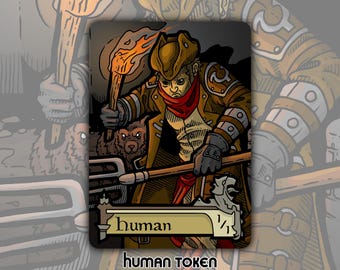 Human - Custom Token for Magic the Gathering