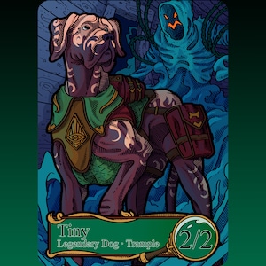 Tiny Token - Custom MTG Magic Gathering Fantasy Brettspiel Card Gaming Collectible DnD Kommandant Ravnica Murders Karlov Manor MKM Trample