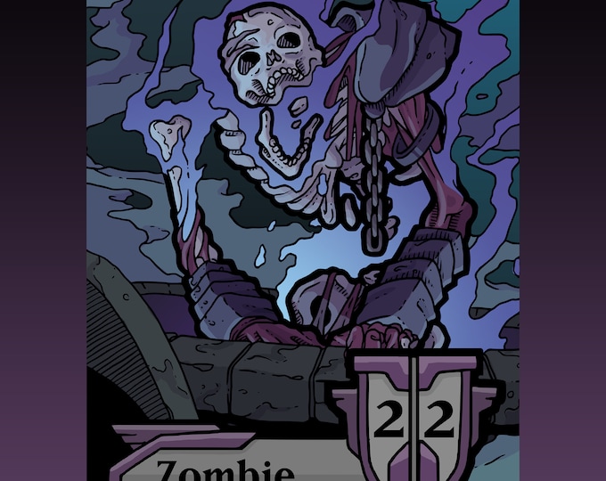 Zombie Token Custom MTG Magic the Gathering Fantasy Board Game Card ...