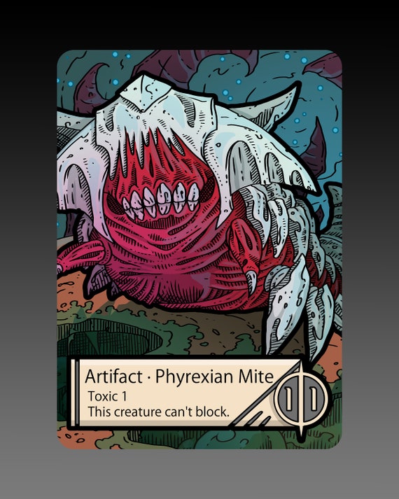 mtg mite cards Phyrexian (012) // Phyrexian Beast Double-Sided Token [Phyrexia Phyrexian Mite custom token for Magic Could This Card Be The