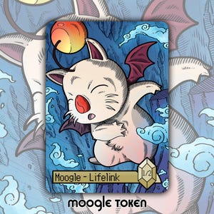 Jeton Moogle - Custom modifié MTG Magic the Gathering Fantasy jeu de société jeu de cartes jeu de collection Final Fantasy Universes au-delà