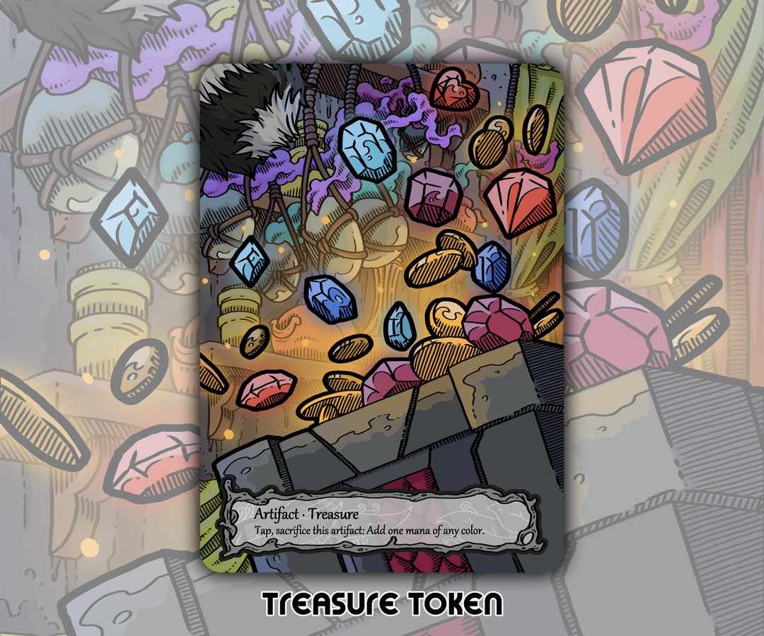 Treasure Custom Treasure - Custom Token for Magic the Gathering Artifact Bloomburrow - Etsy