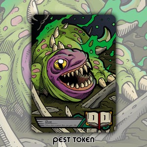 Pest Token - Custom MTG Magic the Gathering Fantasy Board Game Card Gaming Set Collectible Altered Commander EDH Strixhaven