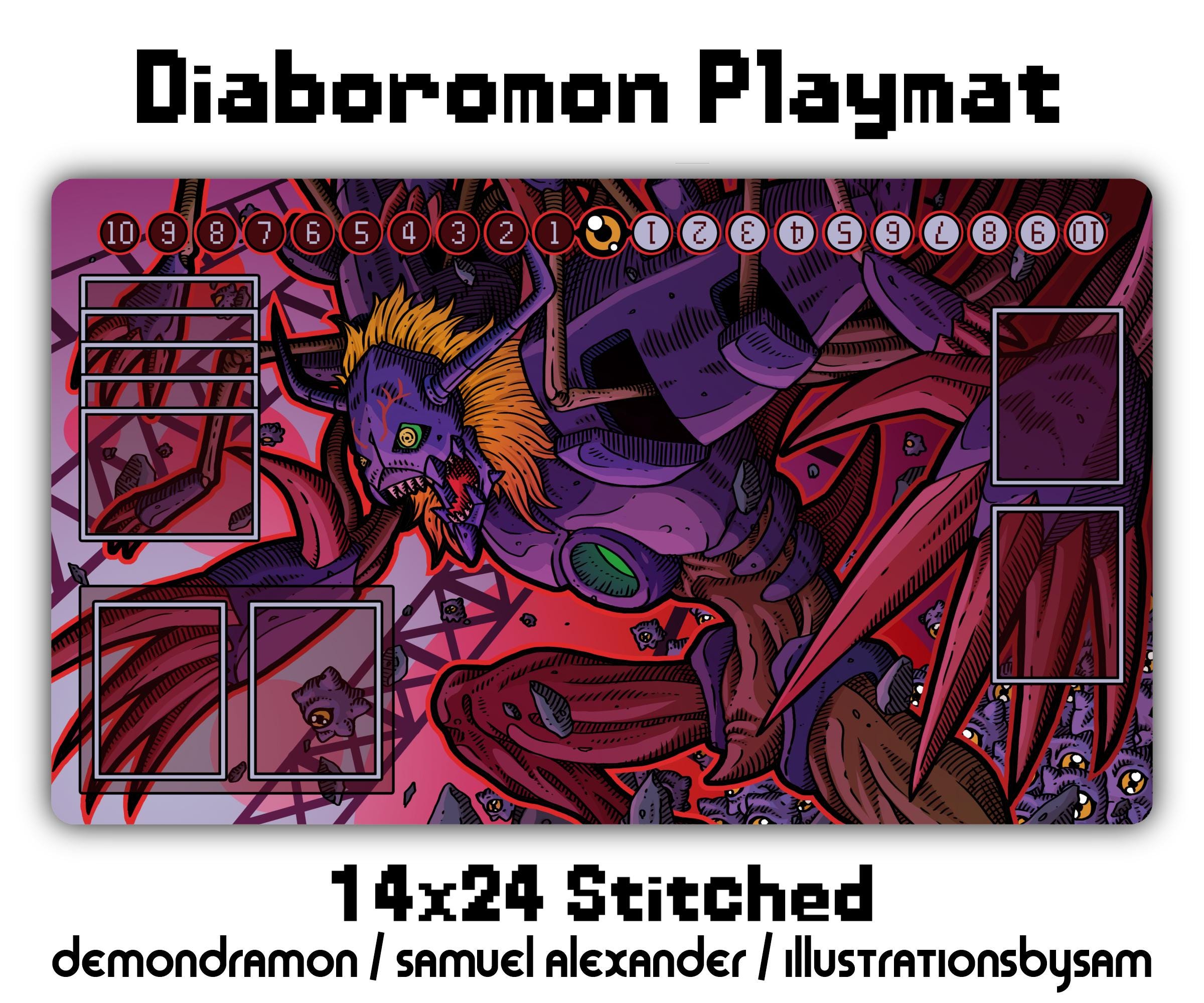 ディアボロモン プレイマット - 14x24 デジモンカードゲーム DCG
