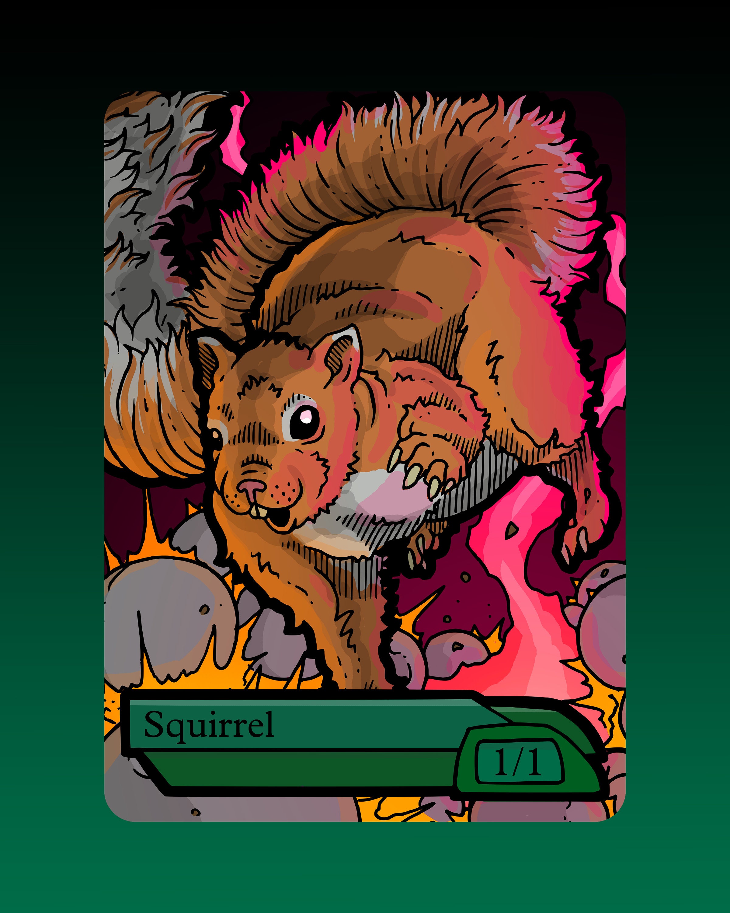Squirrel Token Custom Altered MTG Magic the Gathering Etsy