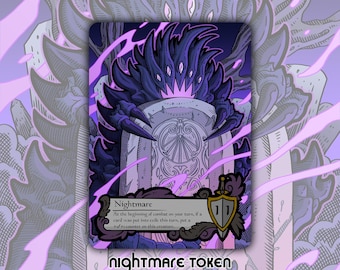 Pesadilla - Ficha personalizada para Magic the Gathering 1/1 Eldraine Negro