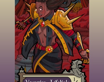 Vampiro - Ficha personalizada para Magic the Gathering 1/1 Blanco Negro Innistrad