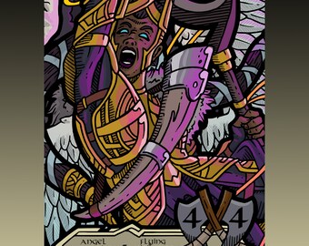 Magic: The Gathering Angel Warrior Token Card - Kaldheim Set Collectible 6 thumbnail image