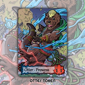 Ficha de nutria: juego de mesa de fantasía Magic the Gathering personalizado de MTG, juego de cartas coleccionable EDH Bloomburrow BLB Ral Stormchaser Otterball