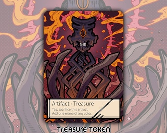Treasure - Custom Token for Magic the Gathering Phyrexia - Etsy