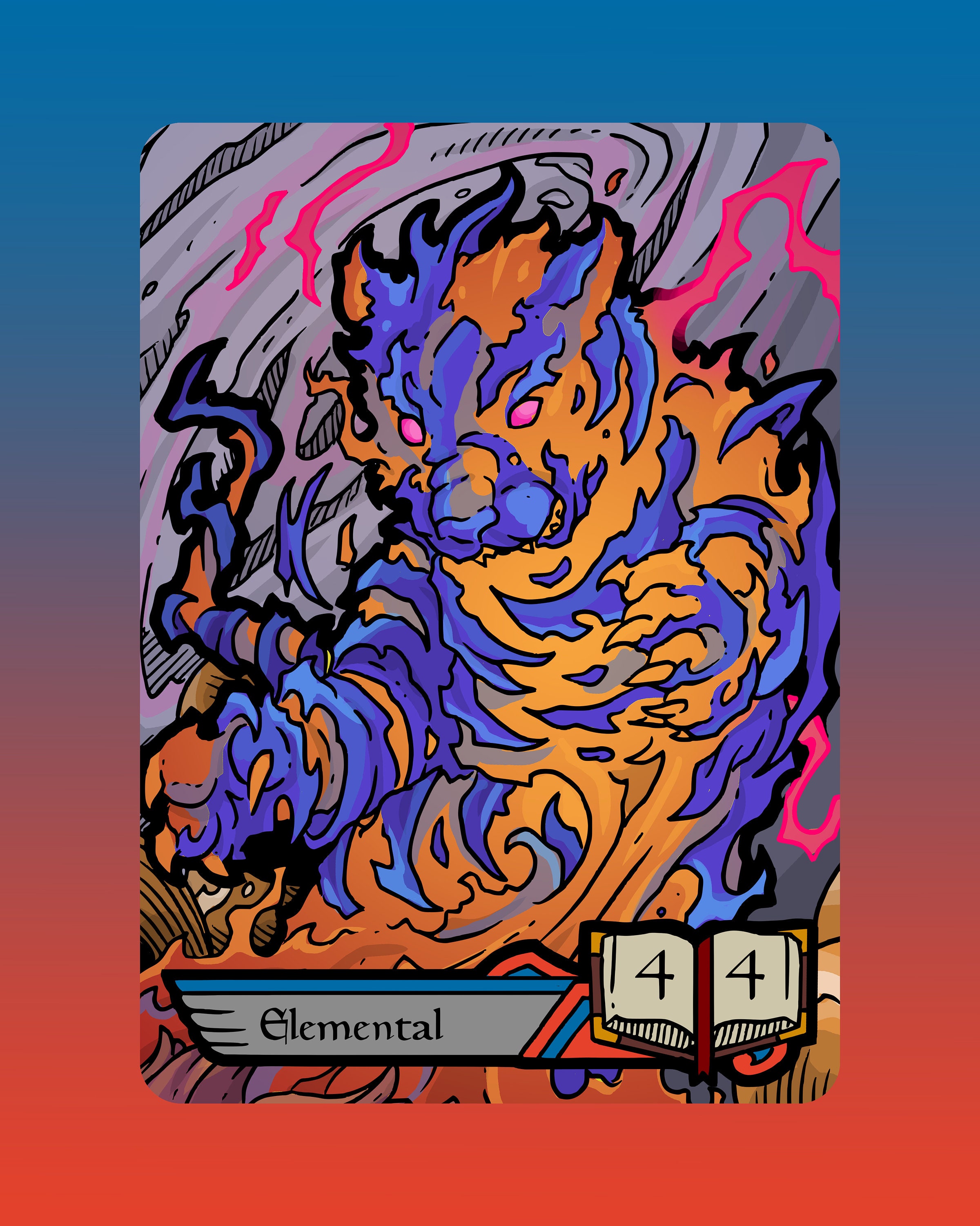 Elemental Token Custom MTG Magic the Gathering Fantasy Board - Etsy Denmark