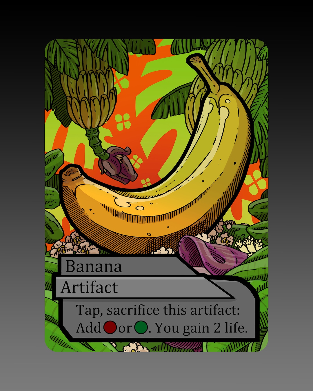 Banana Token Custom Altered MTG Magic the Gathering Fantasy Board Game