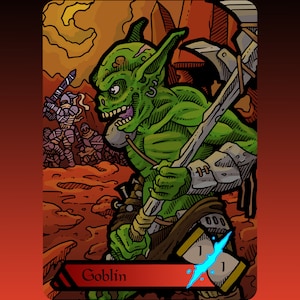 CLEARANCE Goblin Token - Custom MTG Magic Gathering Fantasy Juego de mesa Juego de cartas Juego coleccionable Comandante alterado EDH Time Spiral Warrens