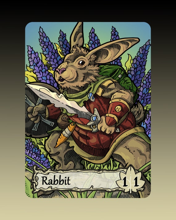 Rabbit - Custom Token for Magic the Gathering White 1/1