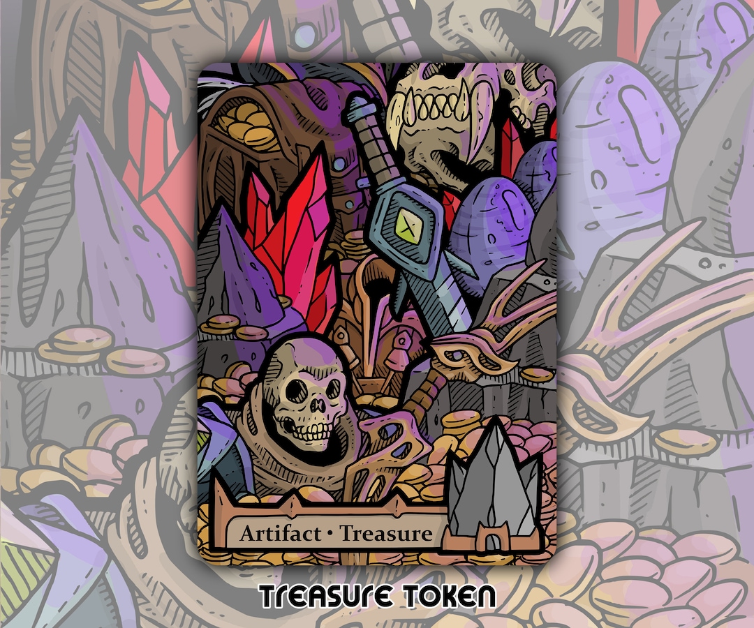 Treasure - Custom Token for Magic the Gathering Artifact Ikoria - Etsy
