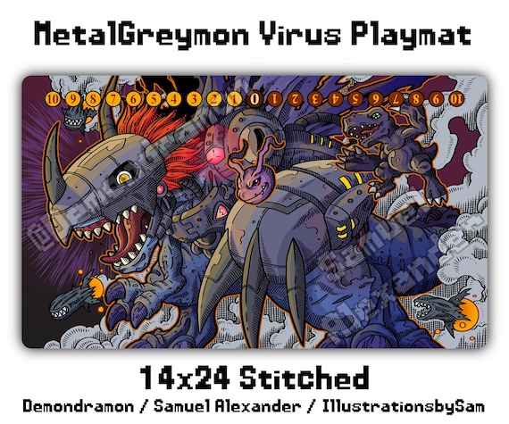 Metalgreymon Playmat - 14x24 Digimon Card Game DCG Stitched Edges Black Red Virtual Pet Alternative Being Agumon Koromon - Etsy Metalgreymon Playmat - 14x24 Digimon Card Game DCG Stitched Edges Black Red Virtual Pet Alternative Being Agumon Koromon - Etsy