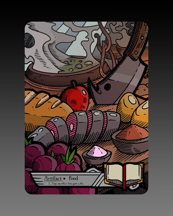 Food Token Custom MTG Magic the Gathering Fantasy Board Game Etsy