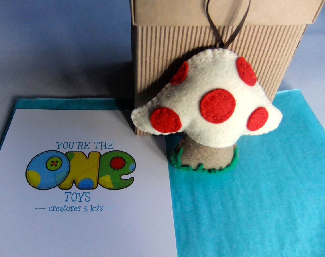 DIY Wool Felt Toadstool Kit Etsy