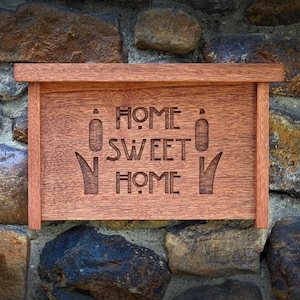 Craftsman Home Sweet Home Wood Sign Arts and Crafts Decor Realtor House Warming Gift