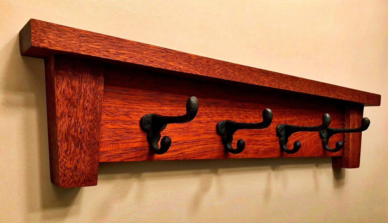 Craftsman Style Wall Hanging Towel Rack or Coat Hanger Mission Etsy