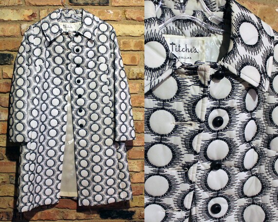 Vintage 60s Spring Jacket - Vintage Black and Whit