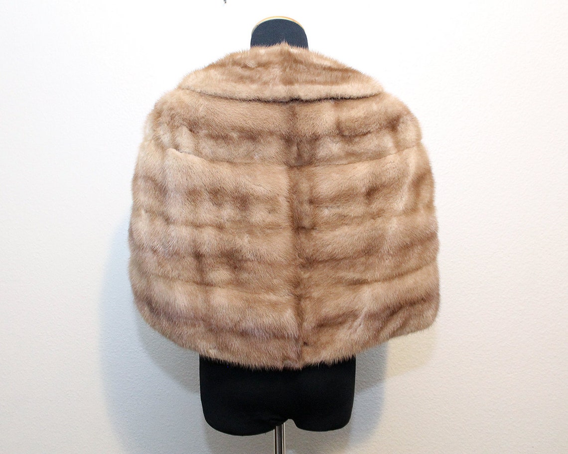 Vintage 1960's Mink Stole 60's Mink Cape Blonde - Etsy