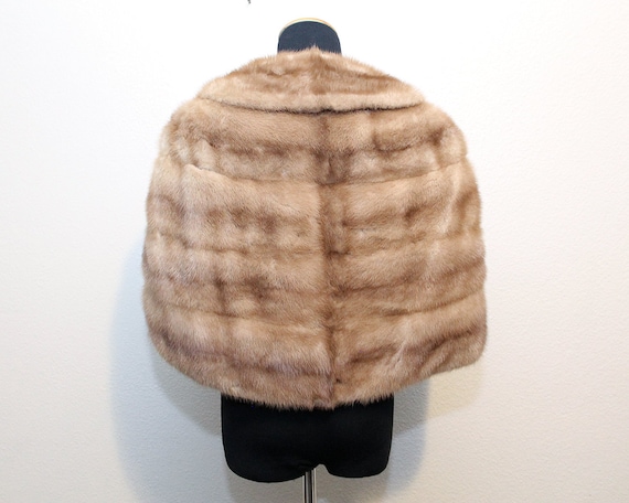 Vintage 1960's Mink Stole - 60's Mink Cape - Blon… - image 3