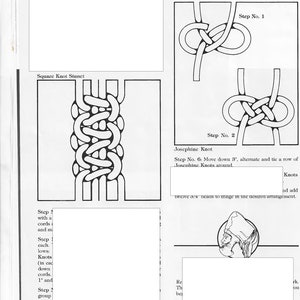 16 Vintage Macrame Patterns 70's Macrame Pattern Macrame Planter Macrame Hanging How to Macrame Easy DIY Macrame Kit Macrame Knots image 5