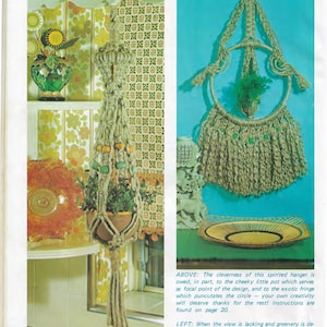 13 Vintage Macrame Patterns 70's Macrame Pattern Macrame Planter Macrame Hanging How to Macrame Easy DIY Macrame Kit Macrame Knots image 7