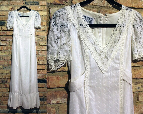 1970s Wedding Dress - 70s Wedding Dress - Vintage