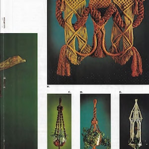 16 Vintage Macrame Patterns 70's Macrame Pattern Macrame Planter Macrame Hanging How to Macrame Easy DIY Macrame Kit Macrame Knots image 4