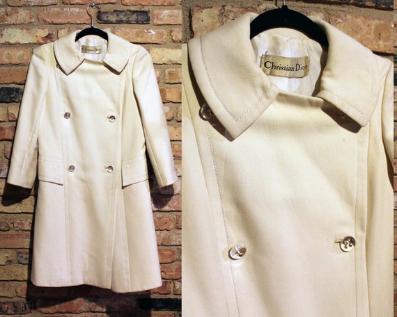 1960s Christian Dior Peacoat - Vintage White Chris