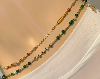 Beaded Crystal Waist Chain | Mixed Chain Necklace |  Crystal Hip Chain | Water Proof Gold Body Jewelry | Unique Waist Jewelry | Plus Size