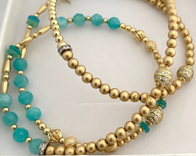 Clarity Waist Beads + Waterproof Belly Chain + Beaded Crystal Waist Chain + Gift For Women + Amazonite Waist Beads + Designer Waist Chain
