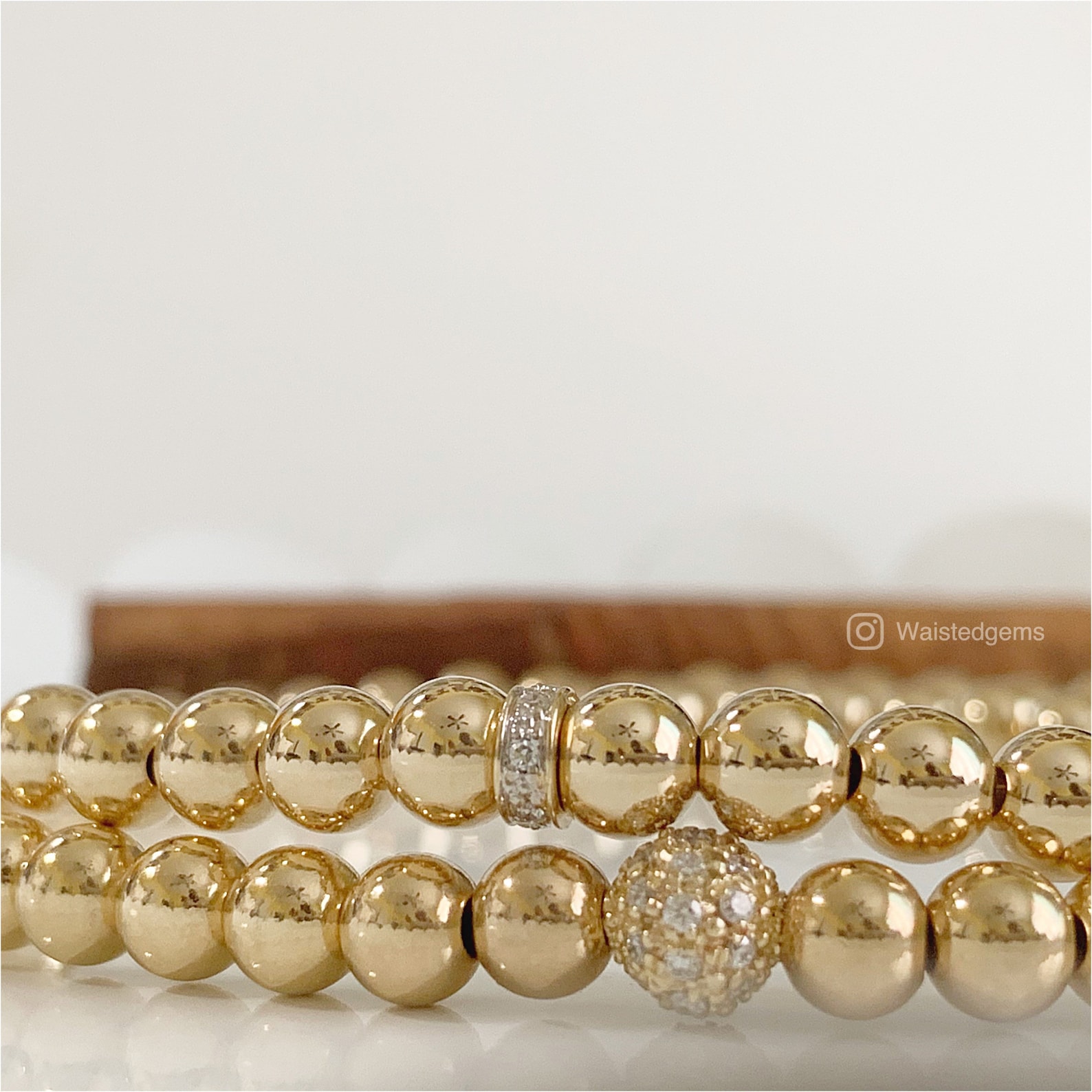 14k Yellow Gold Beaded Bracelet 14K Gold Bead Bracelet Etsy