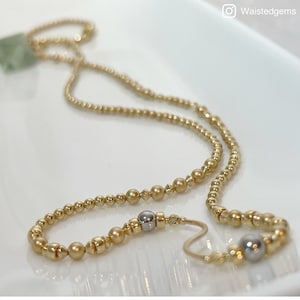 Luxury Waist Beads | Solid Gold Waist Beads | Gold Hip Chain | Waisted Gems | Solid Gold Belly Chain | Gift For Women | Couture Body Chain