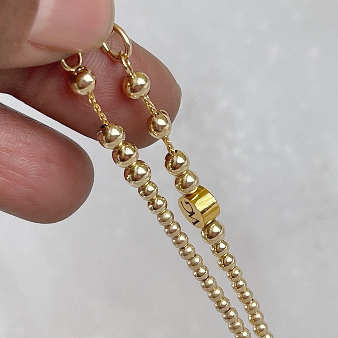 Luxury 14k Solid Gold Waist Beads 14k Gold Belly Chain Plus Etsy
