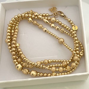 Designer Gold Hip Beads | Waterproof Belly Chain | Beaded Waist Chain | Gift For Women | Beaded Chain | Gold Fancy Beads Chain |