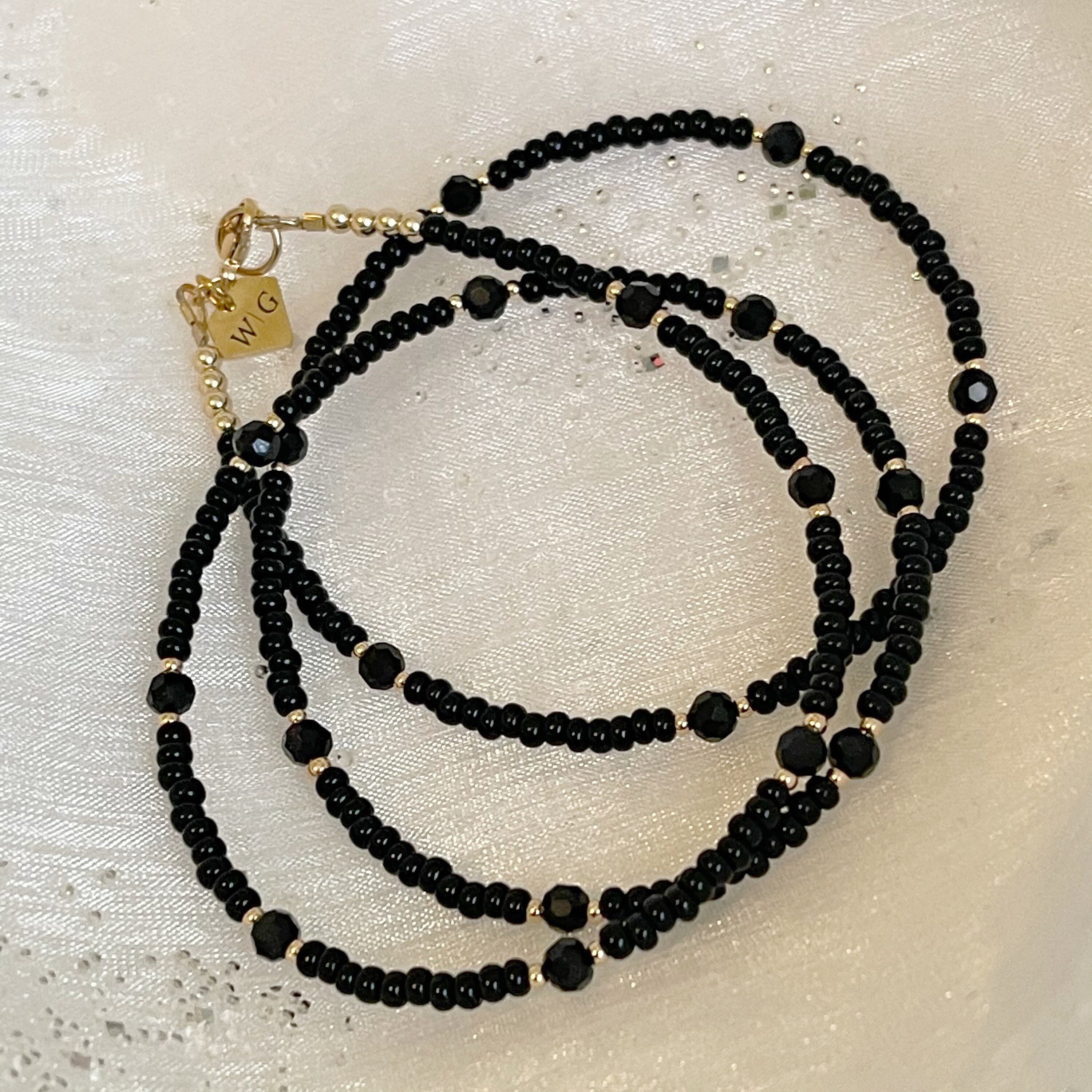 black and gold waist beads