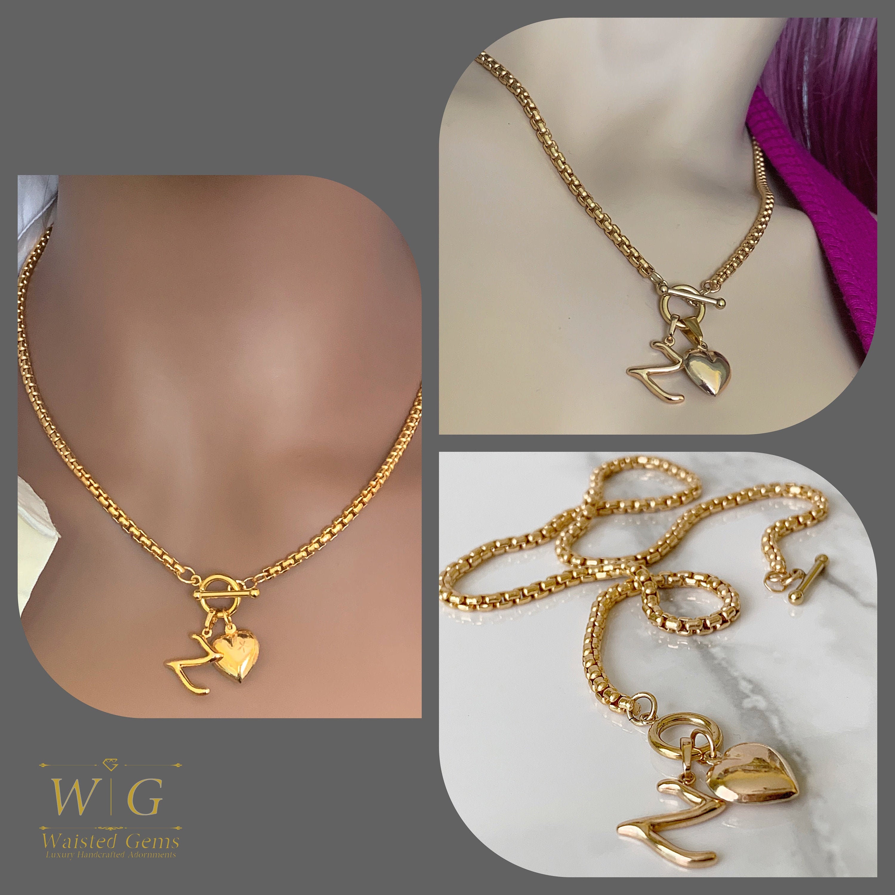 14k Solid Gold 3.7mm Rounded Reverse Box Chain Necklace with