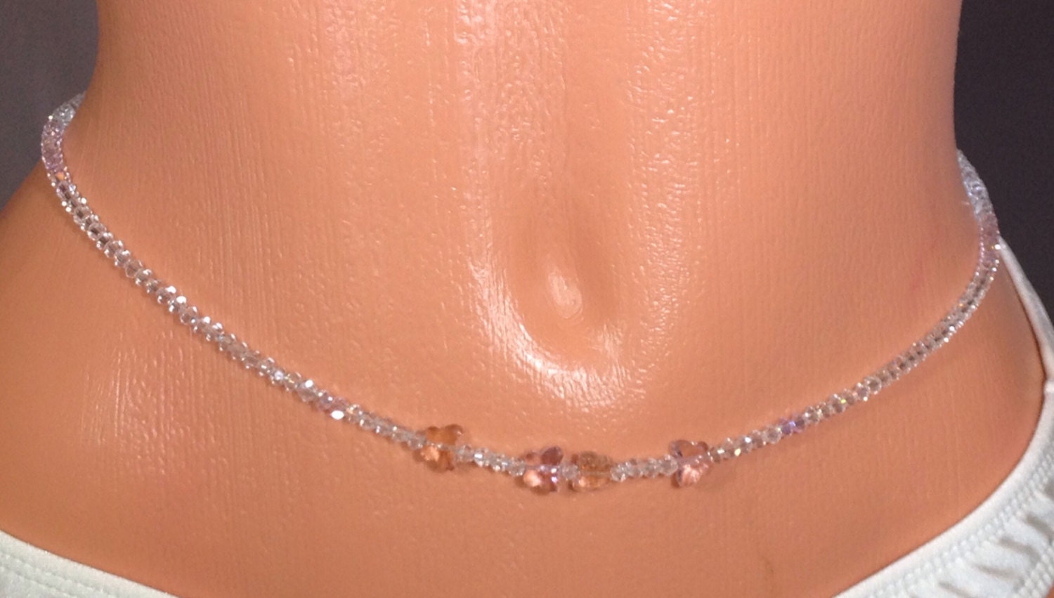 Swarovski Crystal Waist Beads, waistbeads, anklet, body chain, belly chain.  zmw46