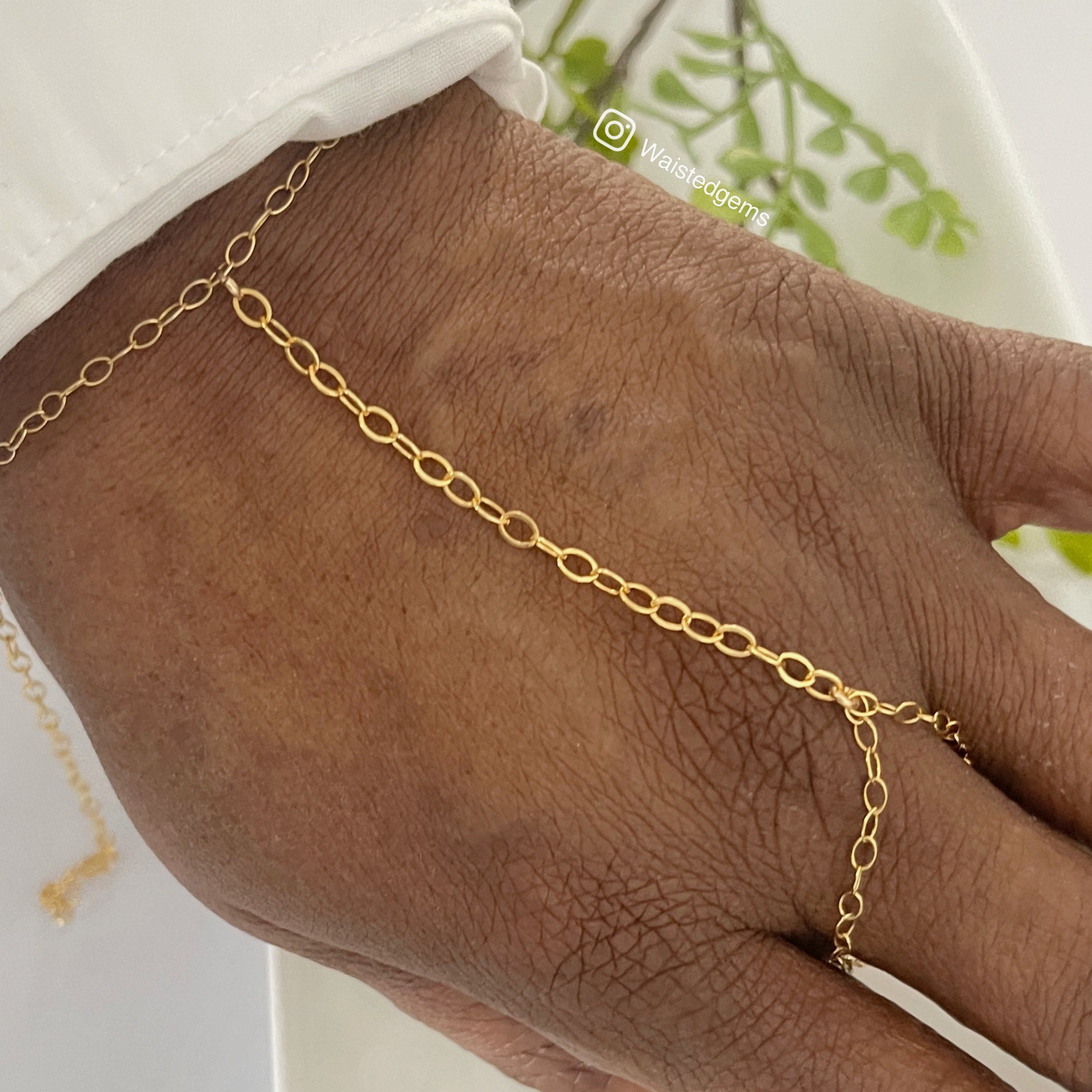 Cheap New Arrow Heart Link Chain Ring Connected Bracelets Gold Color Metal Finger  Ring Bracelets Hand Harness Fashion Jewelry | Joom