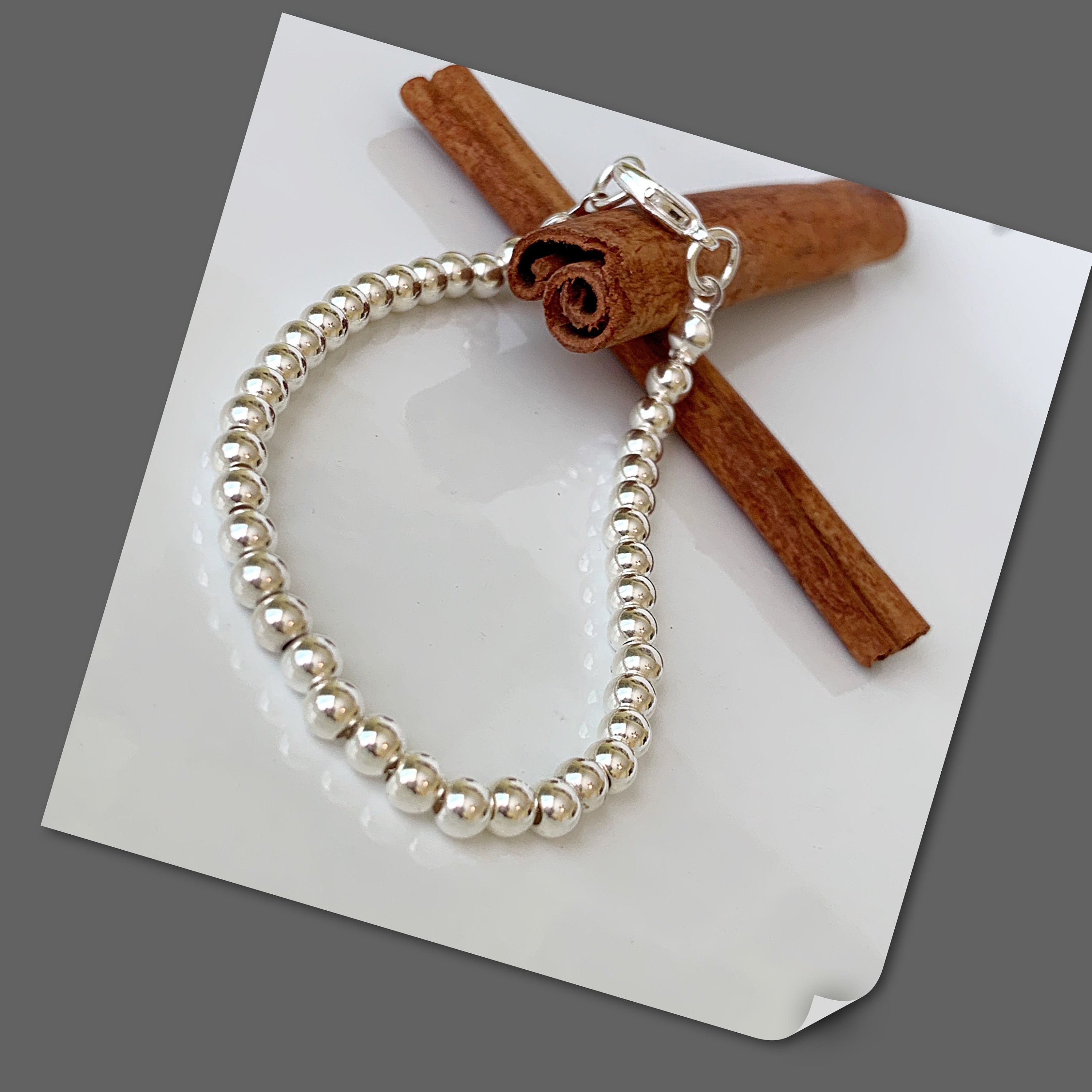 14K beaded bracelet with clasp, Ball Bracelet, Stacking Bracelets