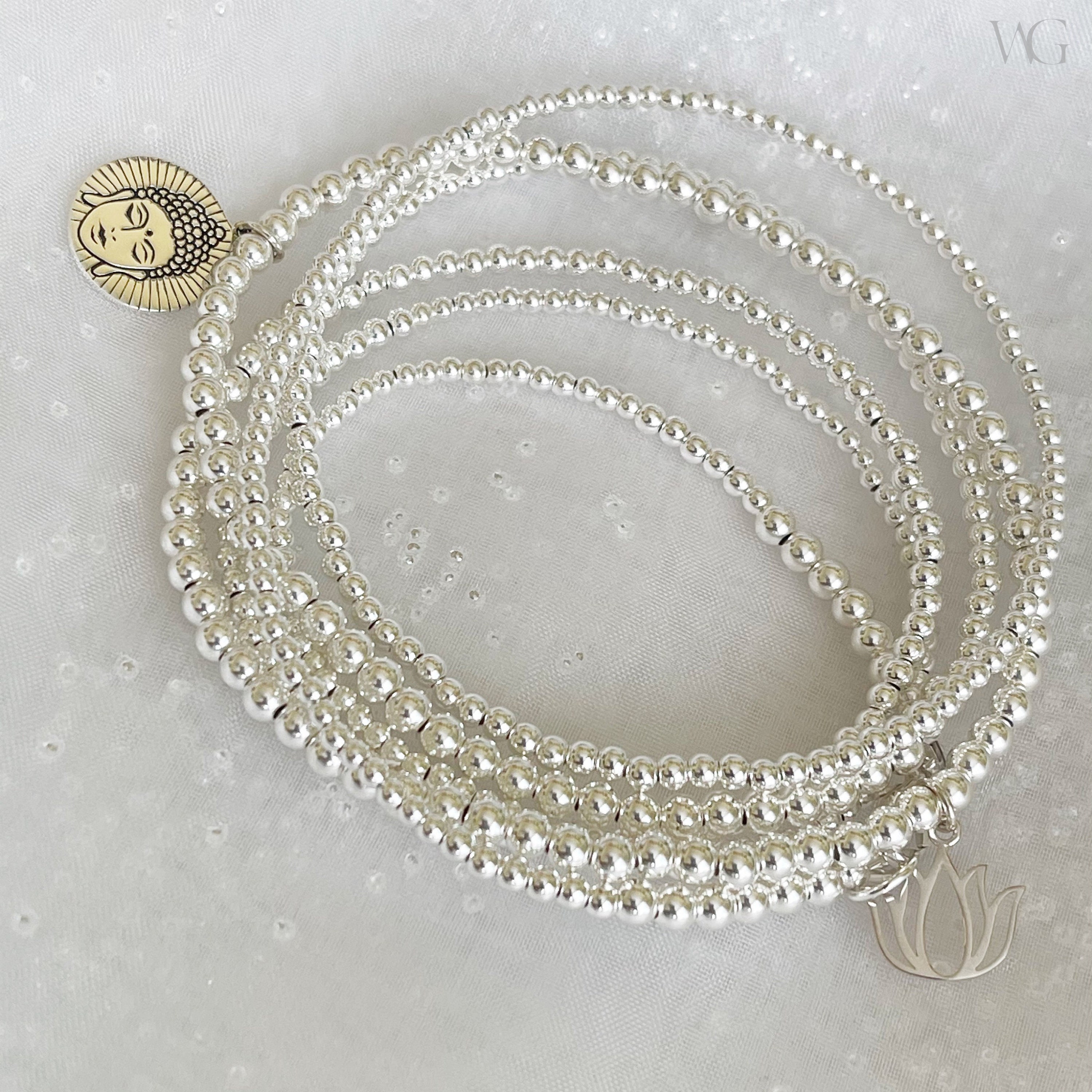 Sterling Silver Charm Waist Beads African Waist Beads925 Etsy