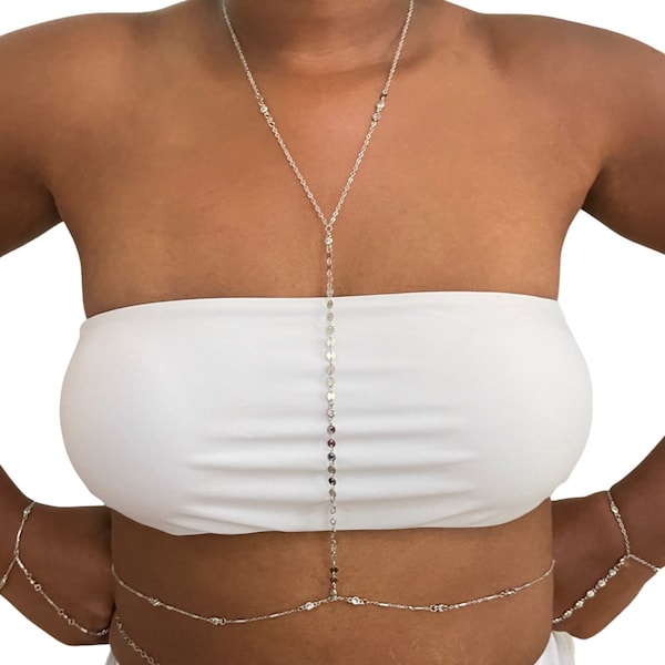 Diamond Body Chain Etsy