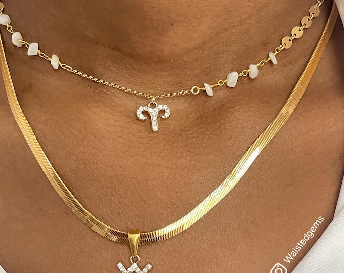 Add-On 14k Gold Diamond Zodiac Charms | Choice Of Charms | Personalize Charms | April Birthday |